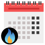 Gas supply charges calendar icon